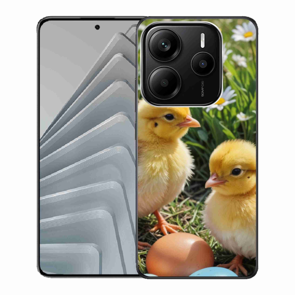 Gelový kryt mmCase na Xiaomi Redmi Note 14 5G - kuřátka