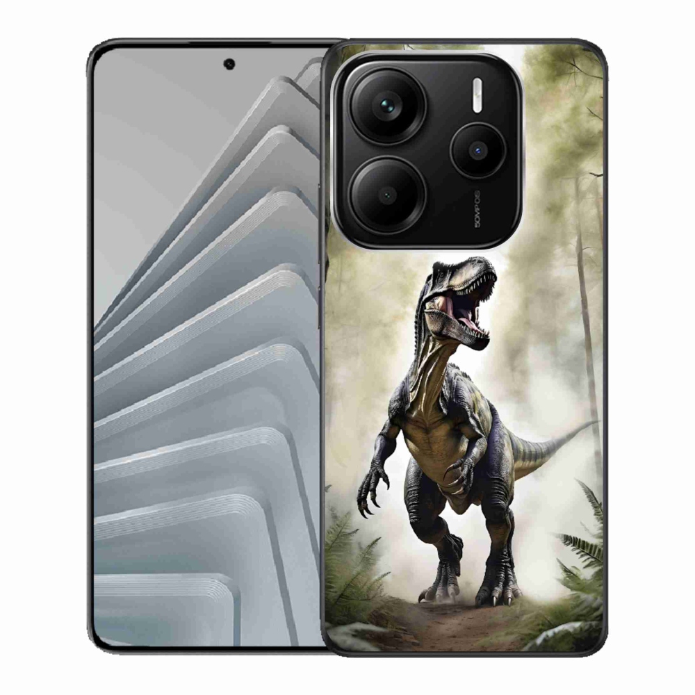 Gelový kryt mmCase na Xiaomi Redmi Note 14 5G - naštvaný T-Rex