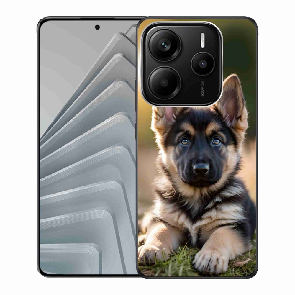 Gelový kryt mmCase na Xiaomi Redmi Note 14 5G - německý ovčák v přírodě