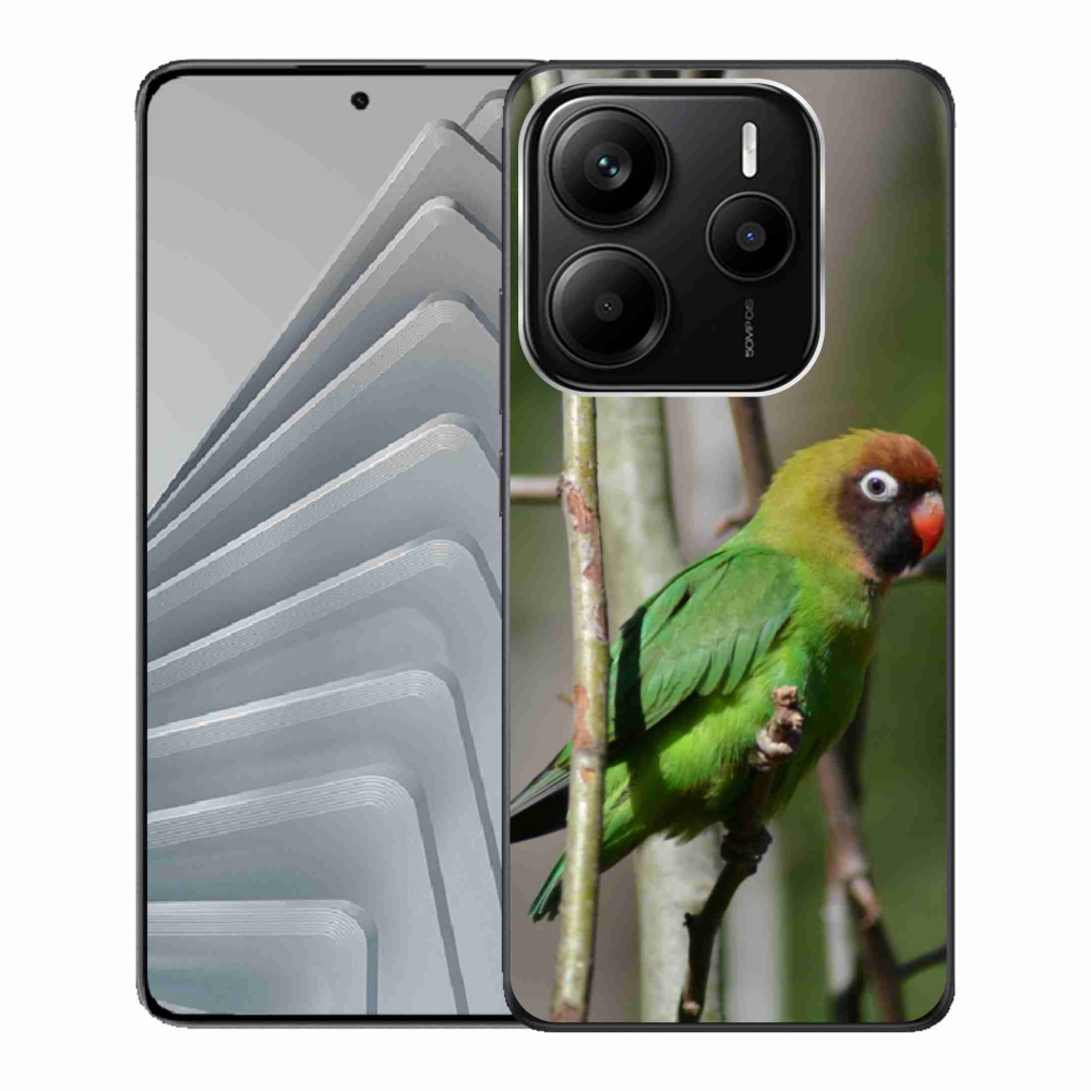 Gelový kryt mmCase na Xiaomi Redmi Note 14 5G - papoušek agapornis