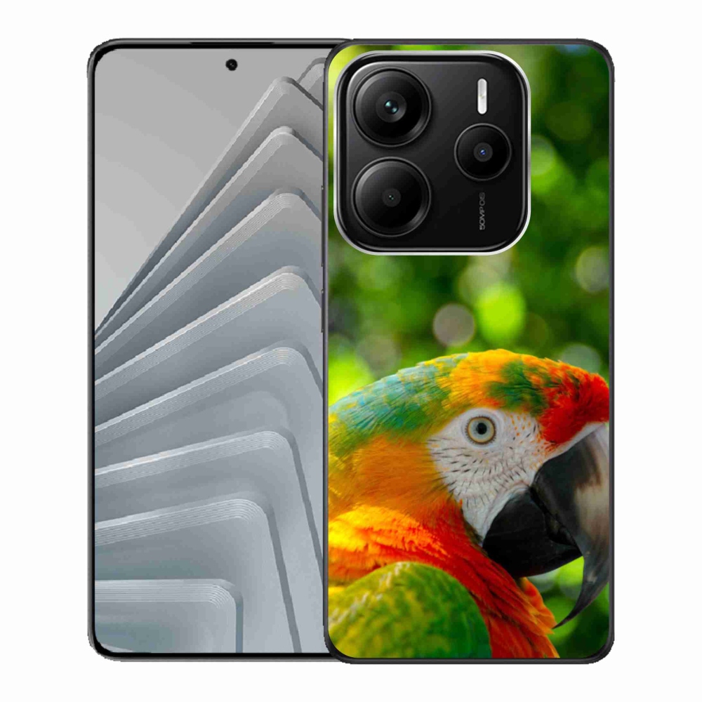Gelový kryt mmCase na Xiaomi Redmi Note 14 5G - papoušek ara 3