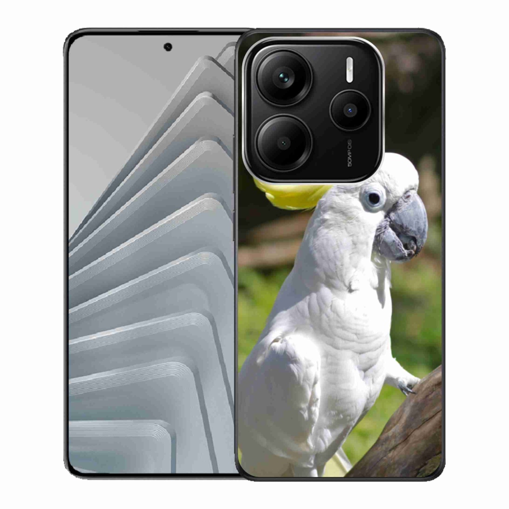Gelový kryt mmCase na Xiaomi Redmi Note 14 5G - papoušek kakadu 2