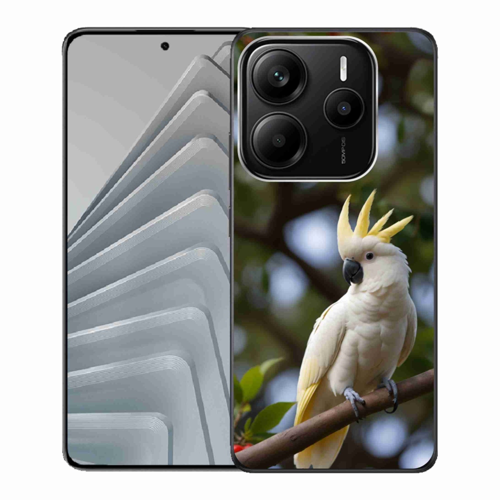 Gelový kryt mmCase na Xiaomi Redmi Note 14 5G - papoušek kakadu 3