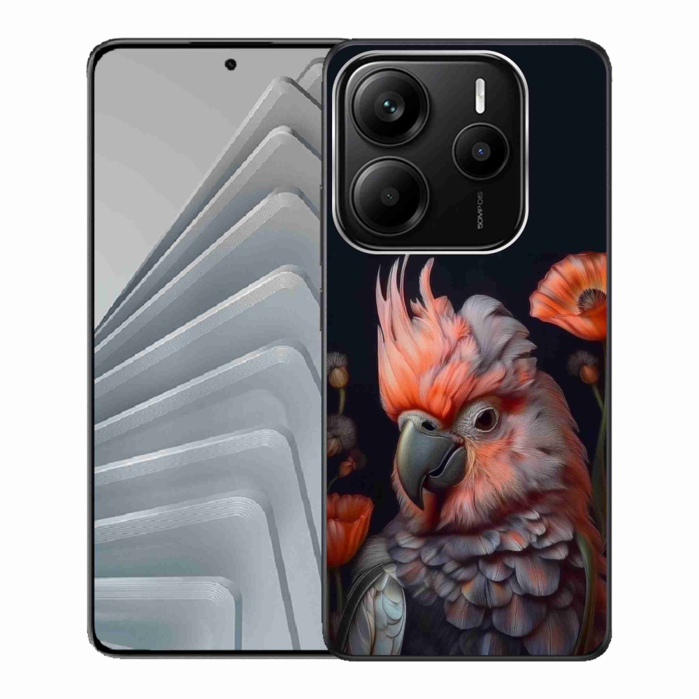 Gelový kryt mmCase na Xiaomi Redmi Note 14 5G - papoušek kakadu v barvách
