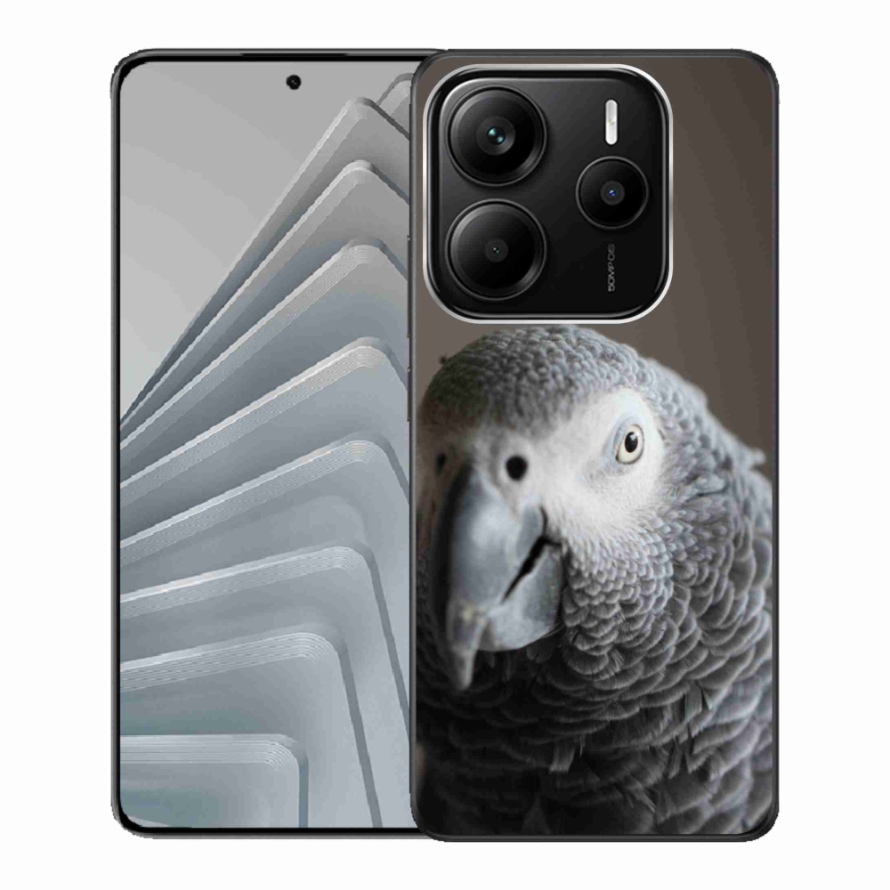 Gelový kryt mmCase na Xiaomi Redmi Note 14 5G - papoušek žako 2