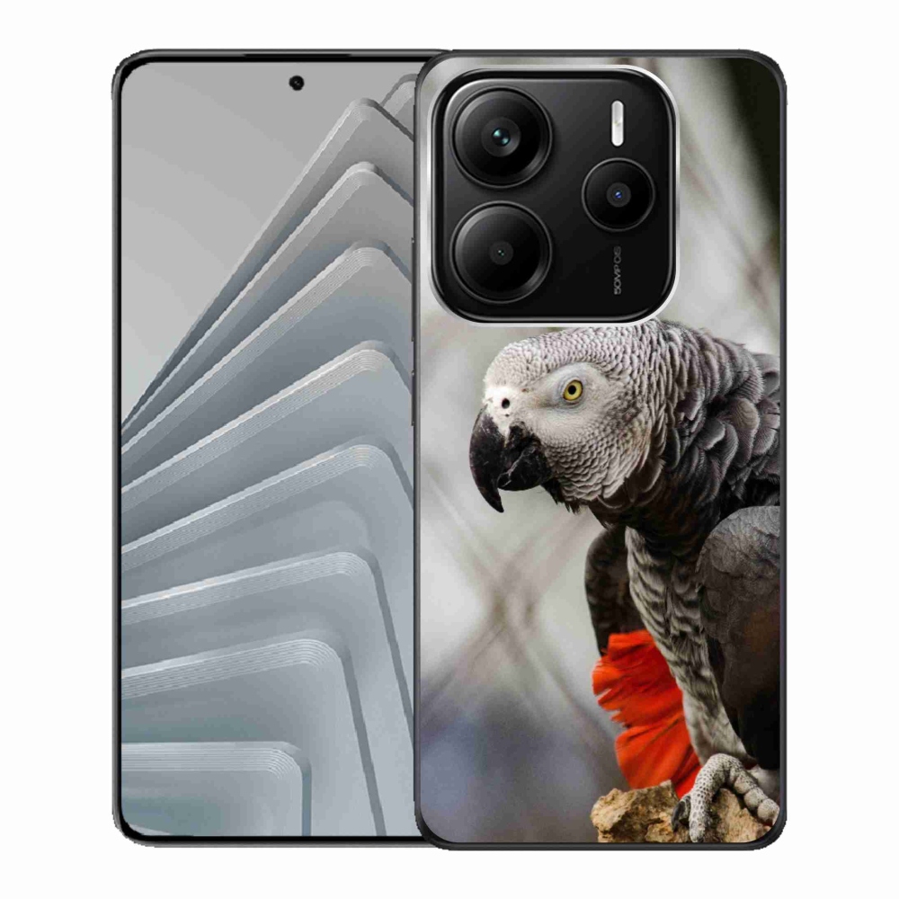 Gelový kryt mmCase na Xiaomi Redmi Note 14 5G - papoušek žako 3