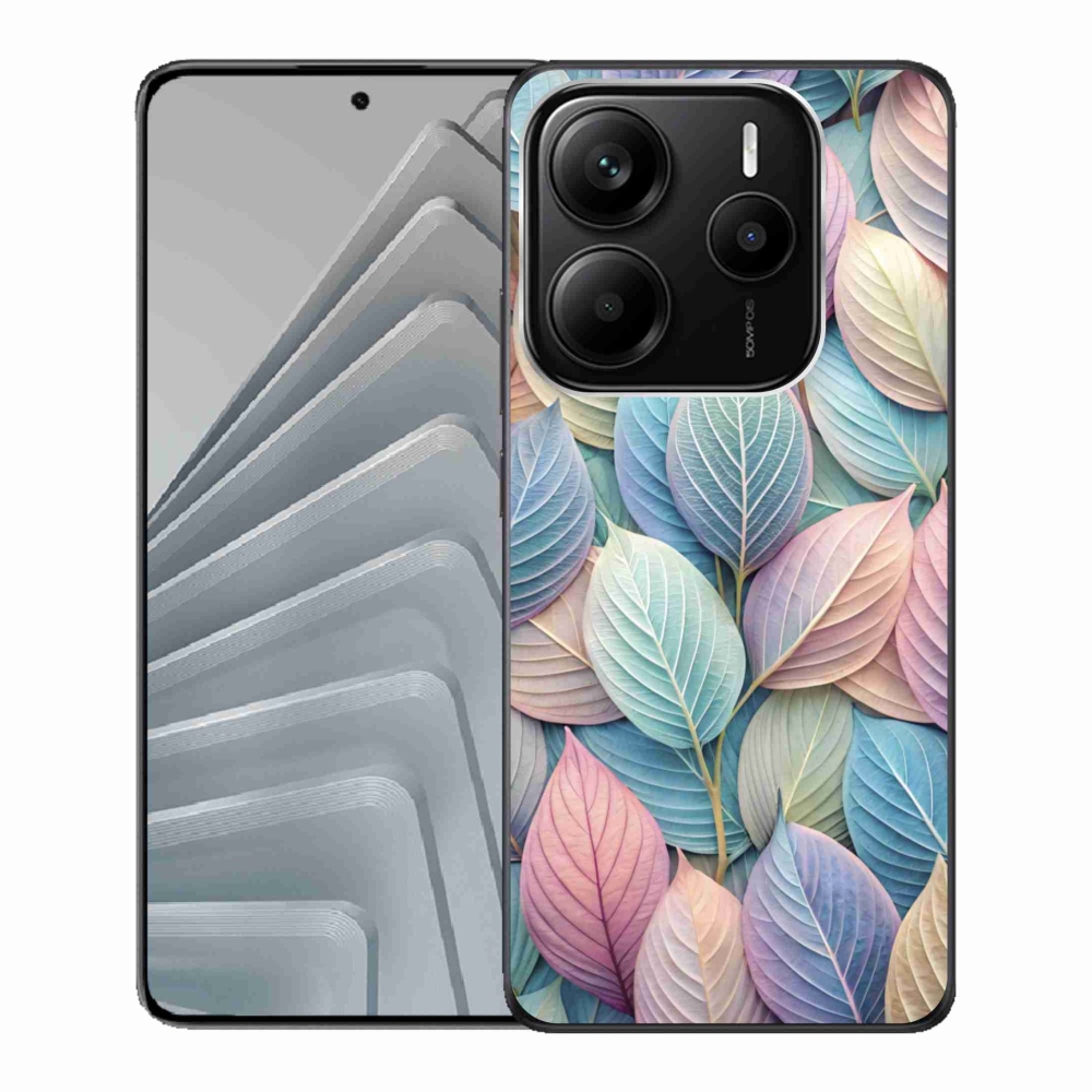 Gelový kryt mmCase na Xiaomi Redmi Note 14 5G - pastelové listy