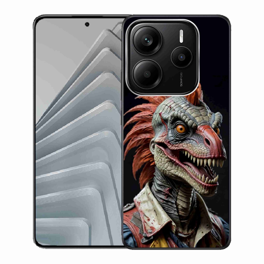 Gelový kryt mmCase na Xiaomi Redmi Note 14 5G - punk dinosaurus