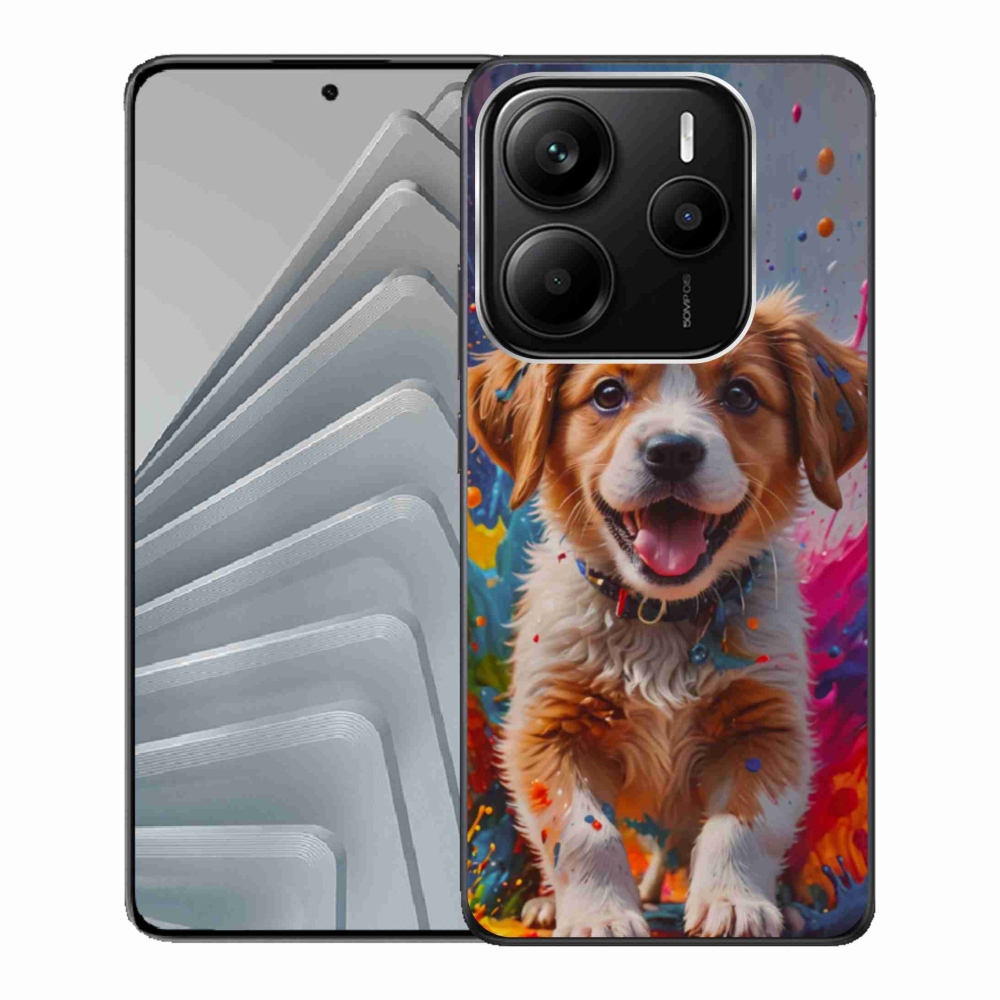 Gelový kryt mmCase na Xiaomi Redmi Note 14 5G - roztomilé štěně 3