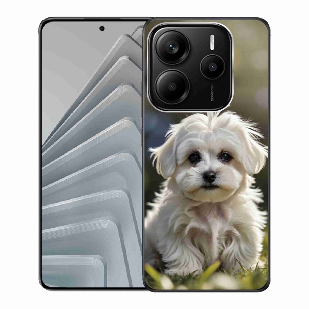 Gelový kryt mmCase na Xiaomi Redmi Note 14 5G - roztomilý maltézský psík