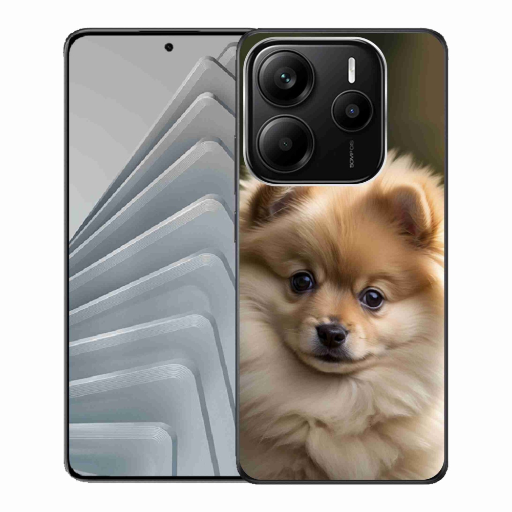 Gelový kryt mmCase na Xiaomi Redmi Note 14 5G - roztomilý pomeranian 2