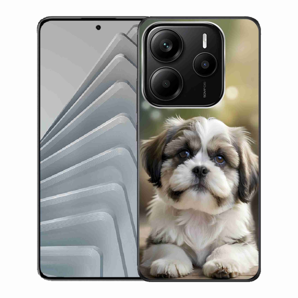 Gelový kryt mmCase na Xiaomi Redmi Note 14 5G - roztomilý shih-tzu
