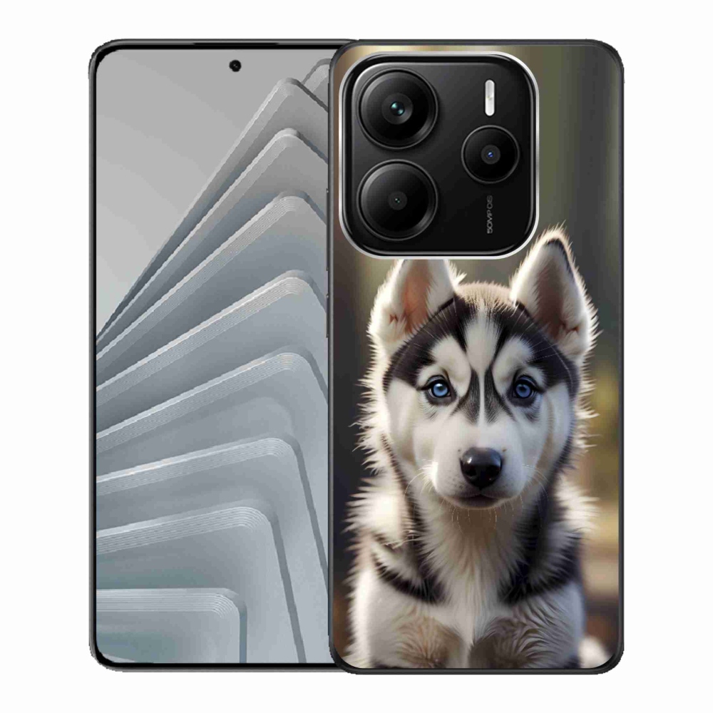 Gelový kryt mmCase na Xiaomi Redmi Note 14 5G - roztomilý sibiřský husky