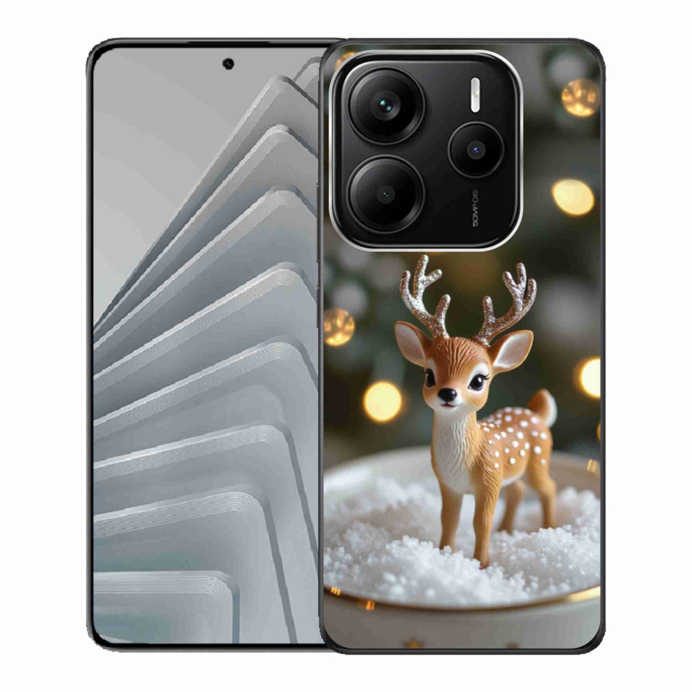 Gelový kryt mmCase na Xiaomi Redmi Note 14 5G - roztomilý vánoční jelen