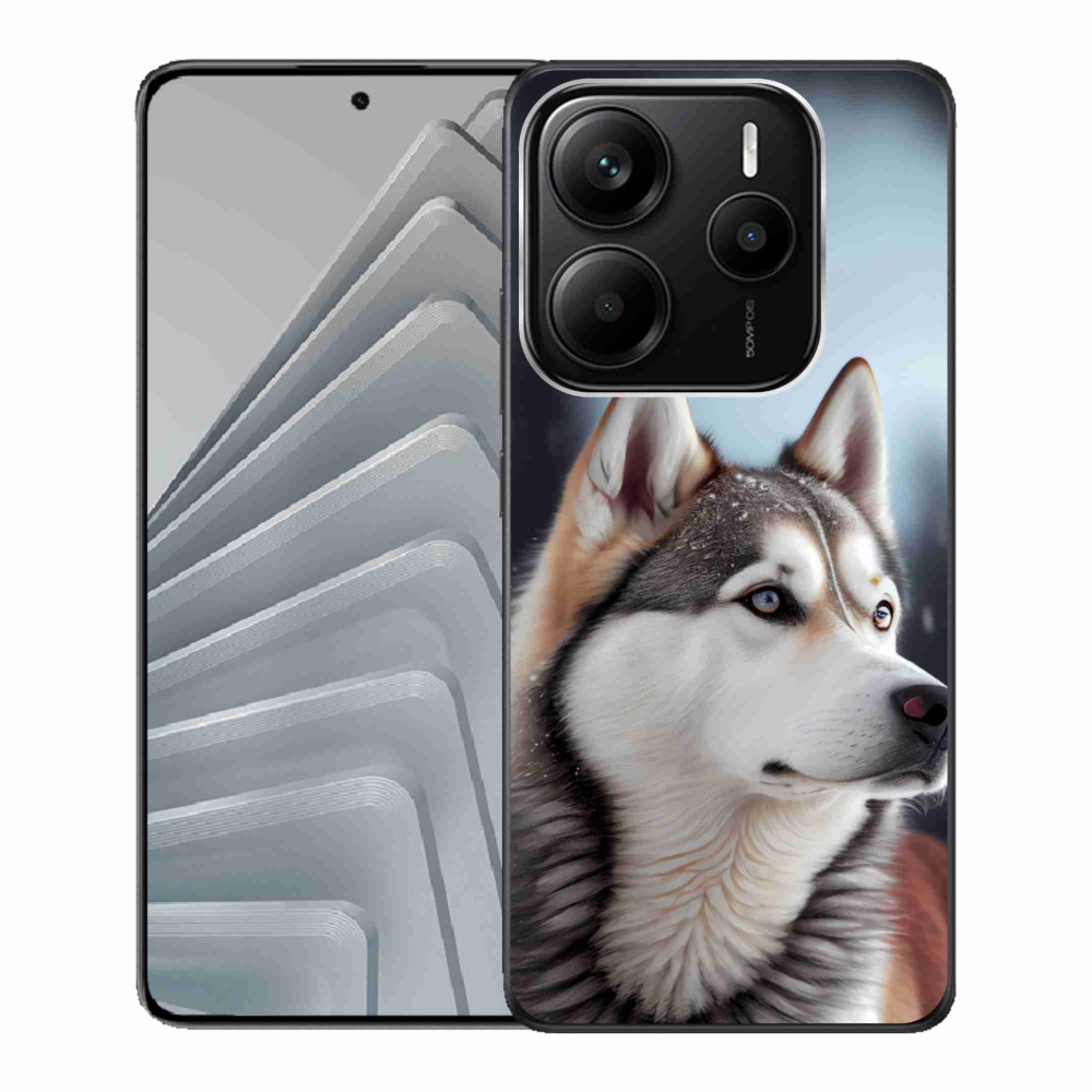 Gelový kryt mmCase na Xiaomi Redmi Note 14 5G - sibiřský husky