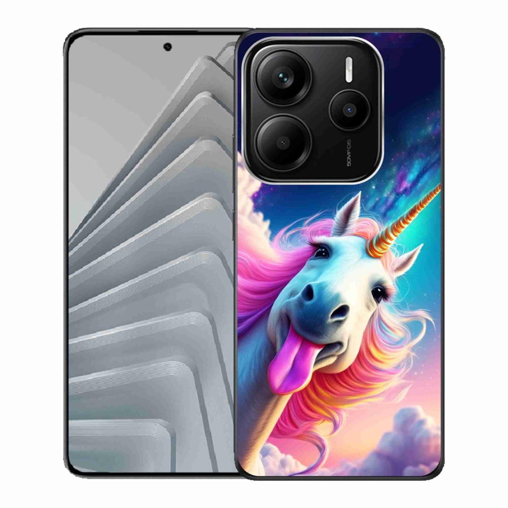 Gelový kryt mmCase na Xiaomi Redmi Note 14 5G - šílený jednorožec