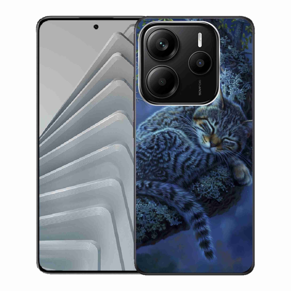Gelový kryt mmCase na Xiaomi Redmi Note 14 5G - spící kočka