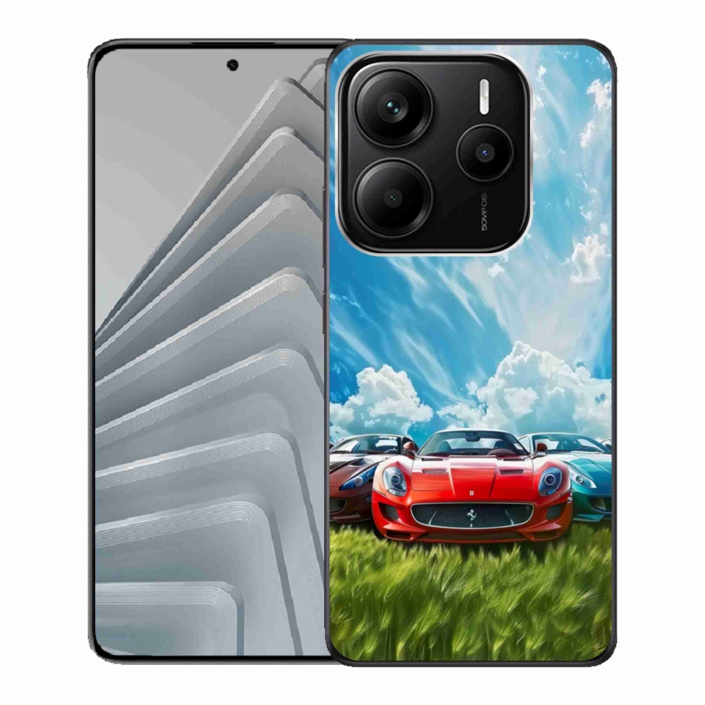 Gelový kryt mmCase na Xiaomi Redmi Note 14 5G - sportovní vozy