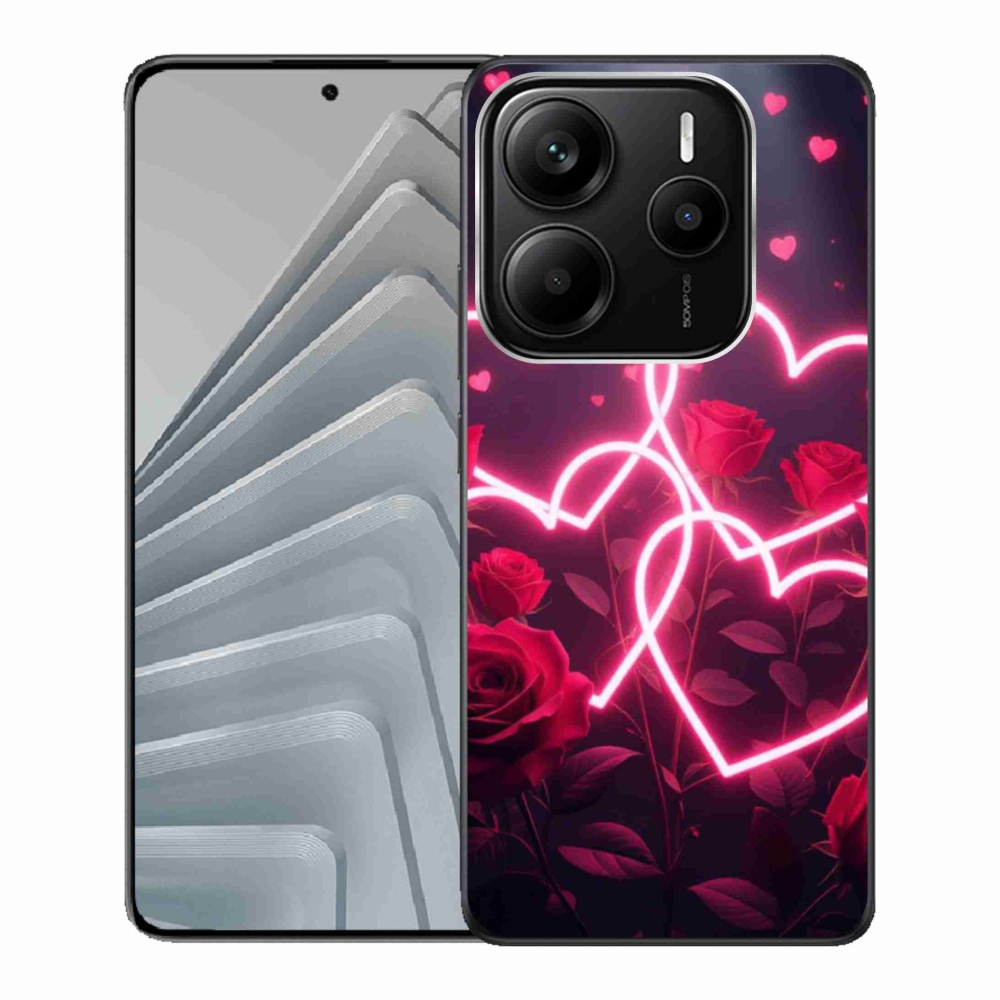 Gelový kryt mmCase na Xiaomi Redmi Note 14 5G - srdce lásky