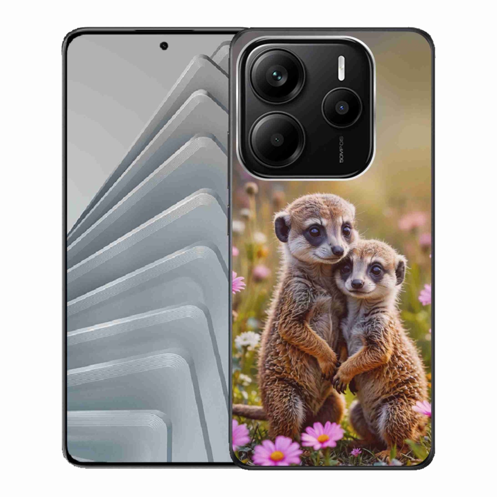Gelový kryt mmCase na Xiaomi Redmi Note 14 5G - surikatí duo