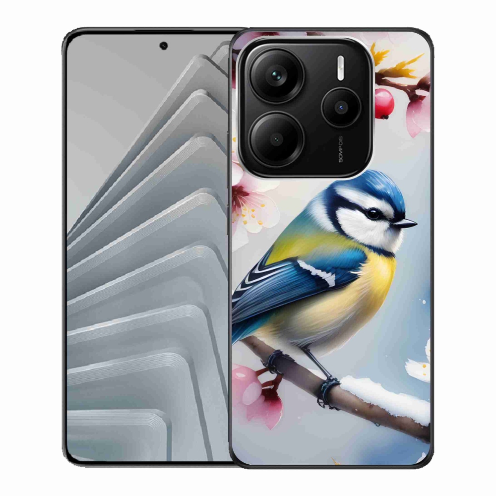 Gelový kryt mmCase na Xiaomi Redmi Note 14 5G - sýkorka