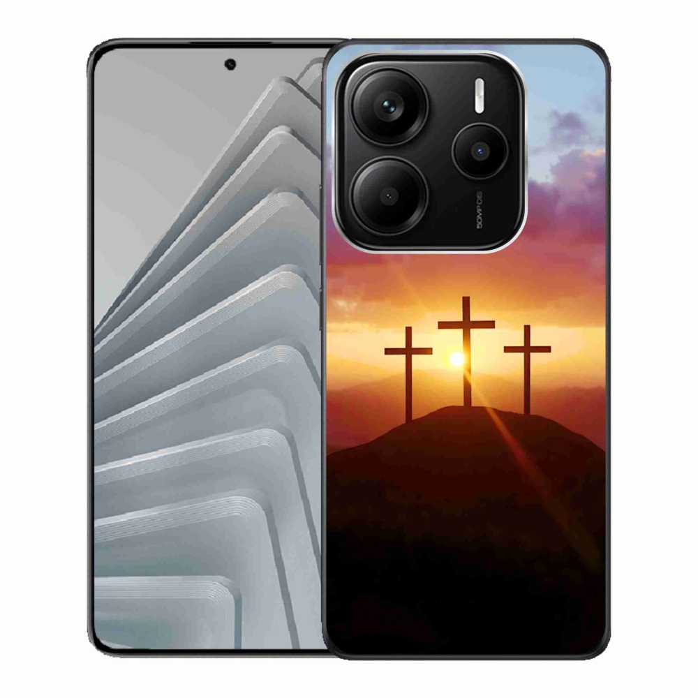 Gelový kryt mmCase na Xiaomi Redmi Note 14 5G - tři kříže