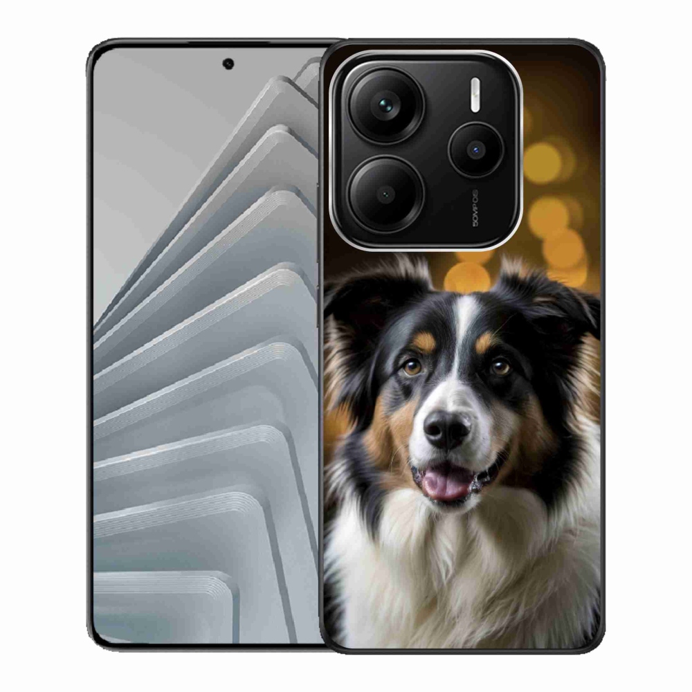 Gelový kryt mmCase na Xiaomi Redmi Note 14 5G - usměvavý australský ovčák
