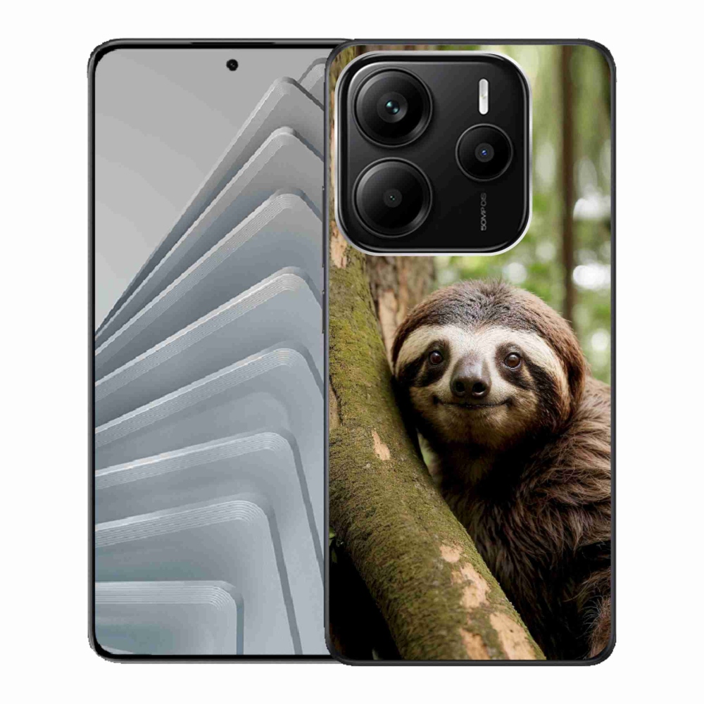 Gelový kryt mmCase na Xiaomi Redmi Note 14 5G - usměvavý lenochod