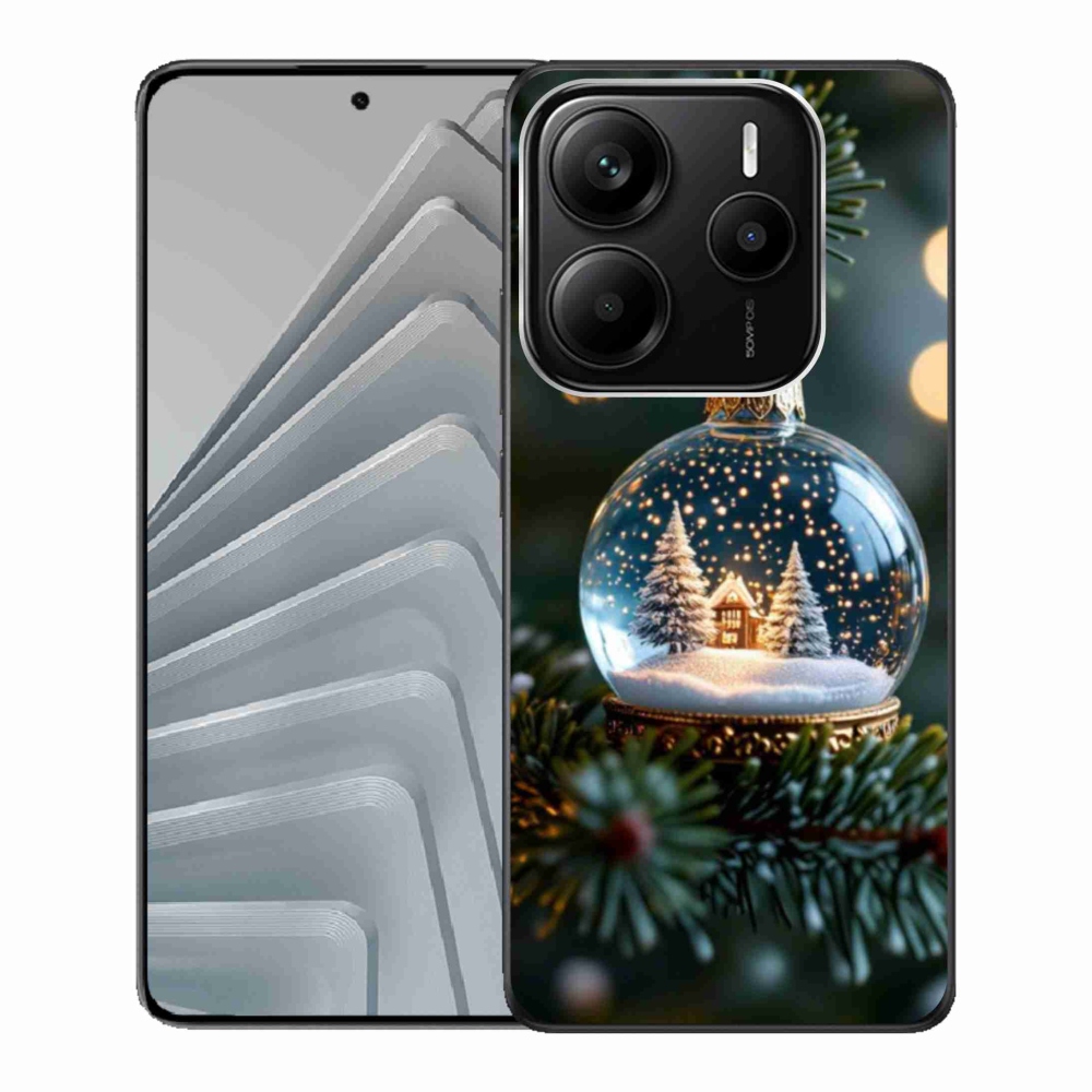 Gelový kryt mmCase na Xiaomi Redmi Note 14 5G - vánoční koule 2