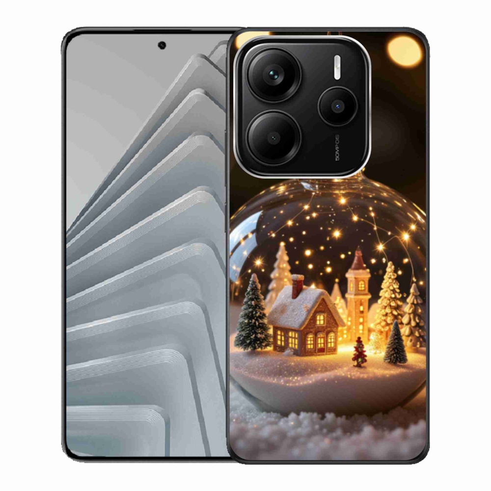 Gelový kryt mmCase na Xiaomi Redmi Note 14 5G - vánoční koule 3