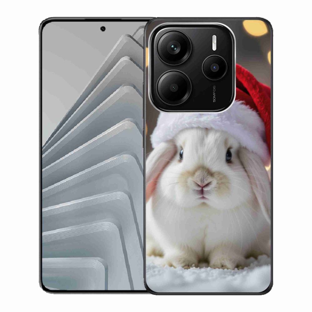 Gelový kryt mmCase na Xiaomi Redmi Note 14 5G - vánoční králík