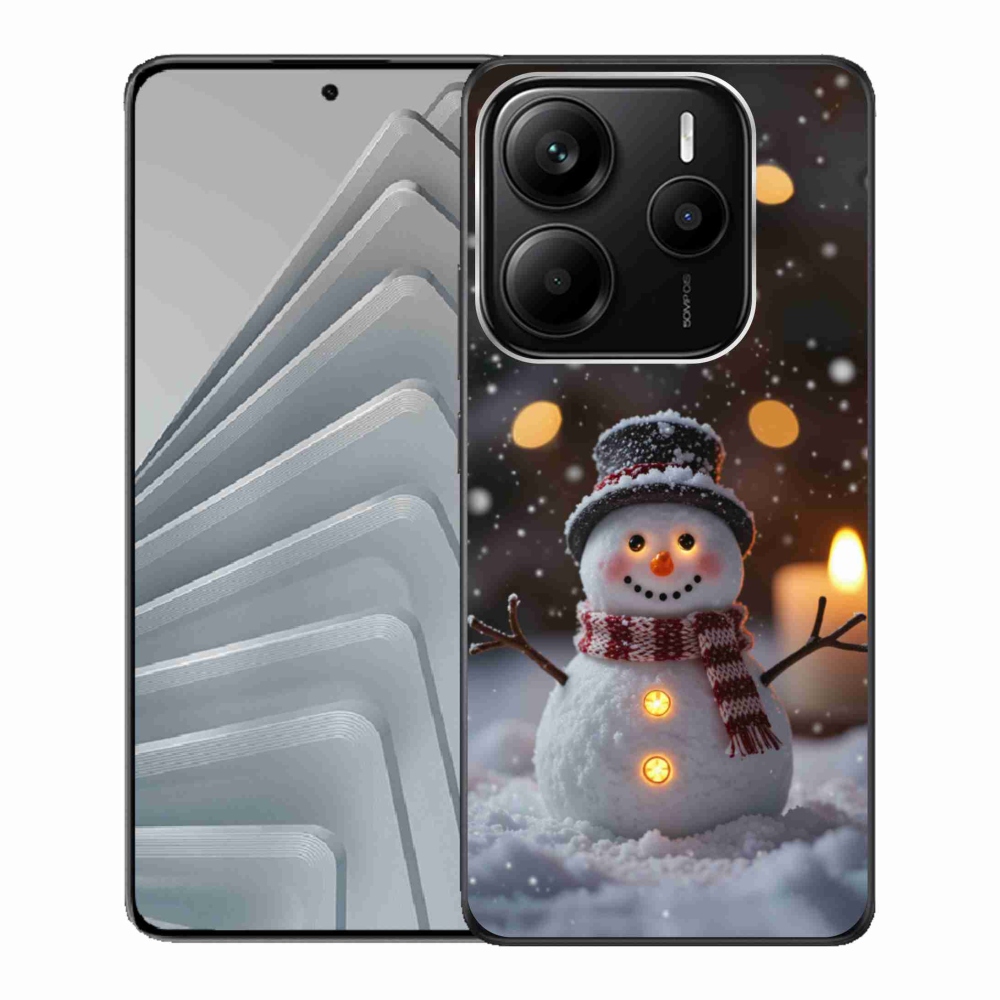 Gelový kryt mmCase na Xiaomi Redmi Note 14 5G - veselý sněhulák