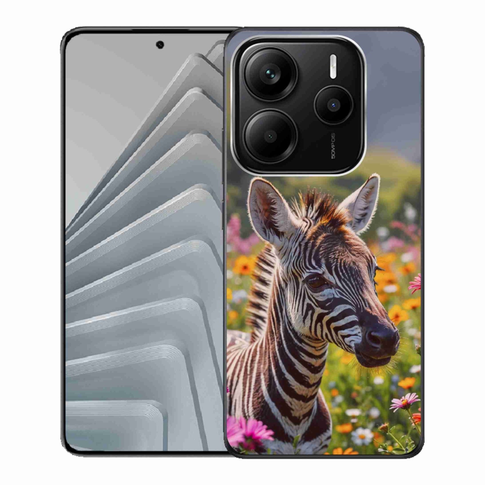 Gelový kryt mmCase na Xiaomi Redmi Note 14 5G - zebra na louce