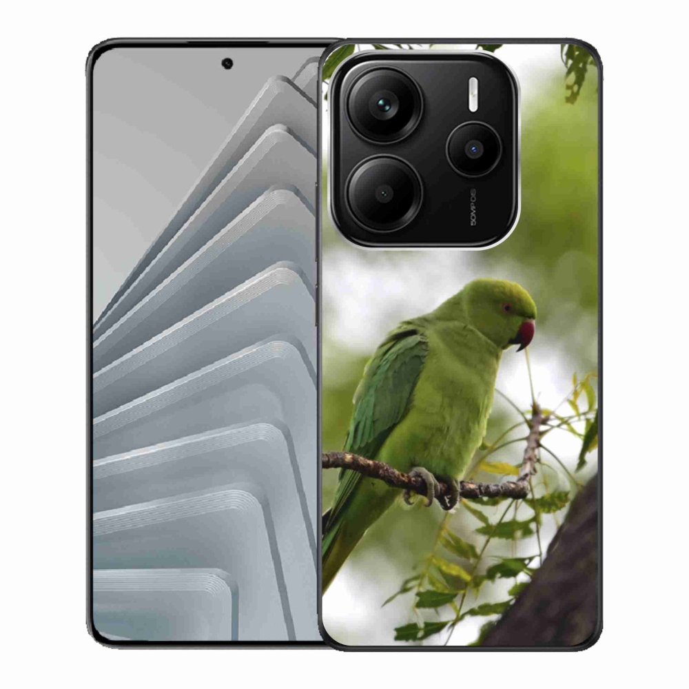 Gelový kryt mmCase na Xiaomi Redmi Note 14 5G - zelený papoušek
