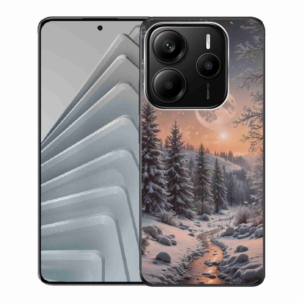 Gelový kryt mmCase na Xiaomi Redmi Note 14 5G - zimní krajina 2
