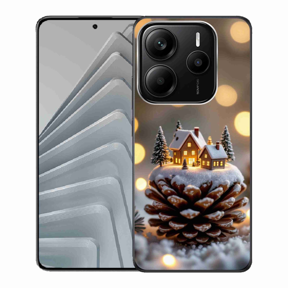 Gelový kryt mmCase na Xiaomi Redmi Note 14 5G - zimní vesnička