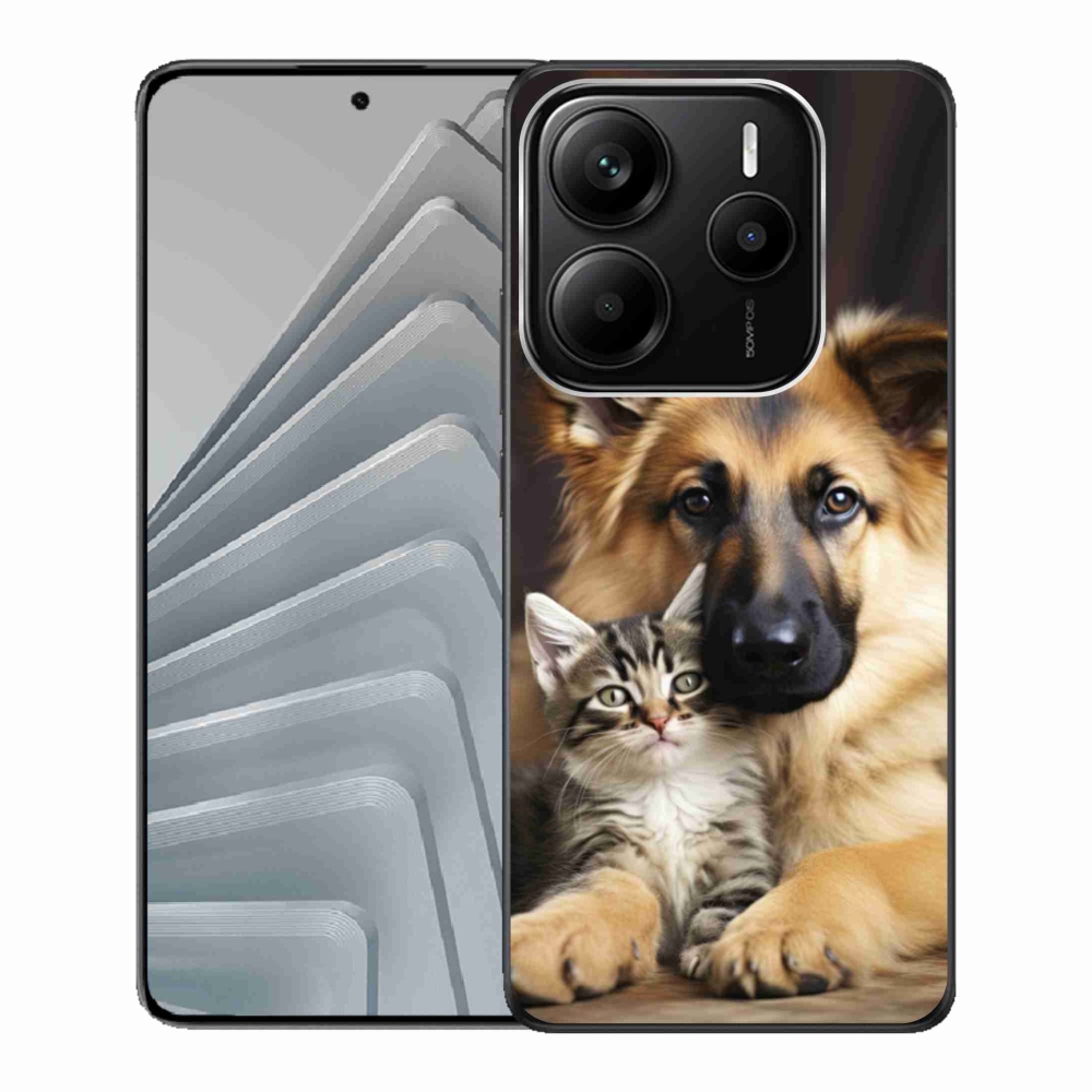 Gelový kryt mmCase na Xiaomi Redmi Note 14 5G - zvířecí přátelství