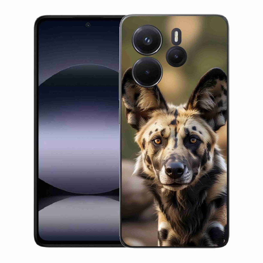 Gelový kryt mmCase na Xiaomi Redmi Note 14 - africký divoký pes