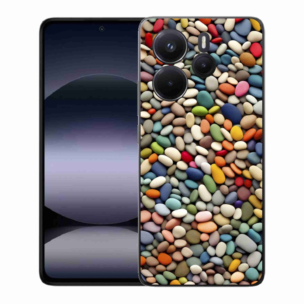 Gelový kryt mmCase na Xiaomi Redmi Note 14 - barevné kamínky 2