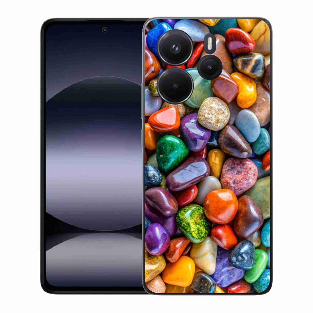 Gelový kryt mmCase na Xiaomi Redmi Note 14 - barevné kamínky