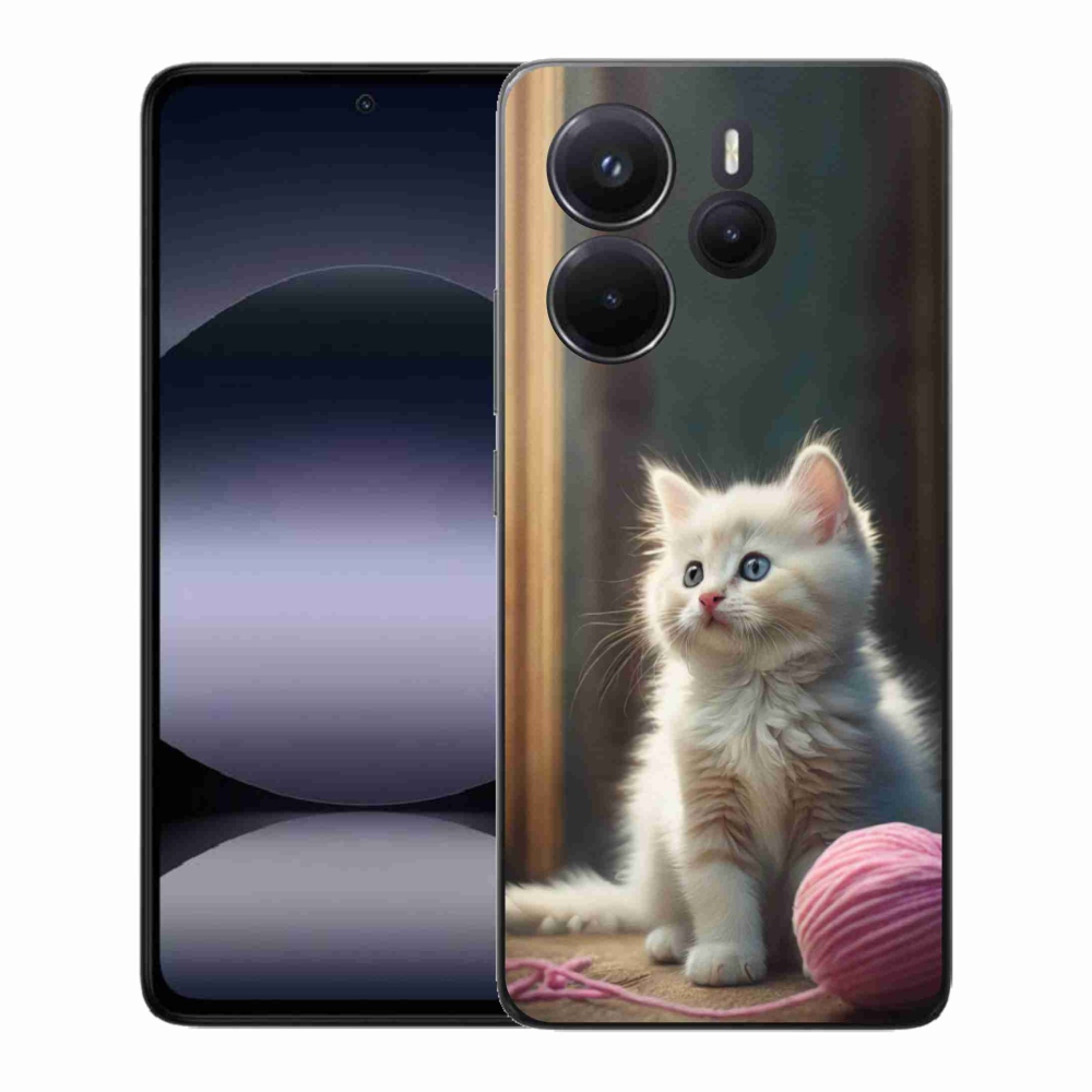 Gelový kryt mmCase na Xiaomi Redmi Note 14 - bílé kotě 2