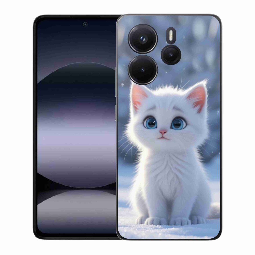 Gelový kryt mmCase na Xiaomi Redmi Note 14 - bílé kotě 3