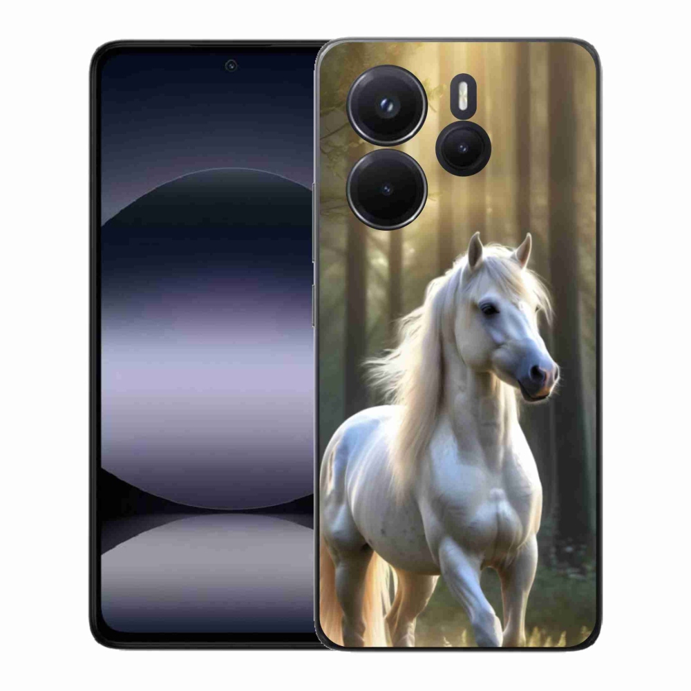 Gelový kryt mmCase na Xiaomi Redmi Note 14 - bílý kůň 3