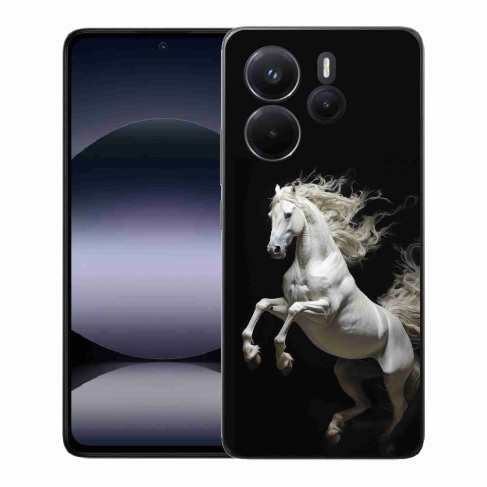 Gelový kryt mmCase na Xiaomi Redmi Note 14 - bílý kůň 4