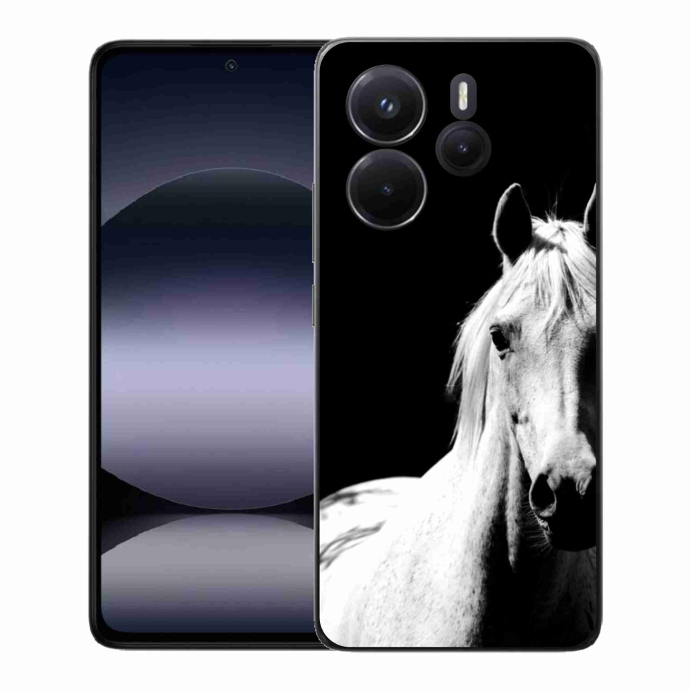 Gelový kryt mmCase na Xiaomi Redmi Note 14 - bílý kůň 5