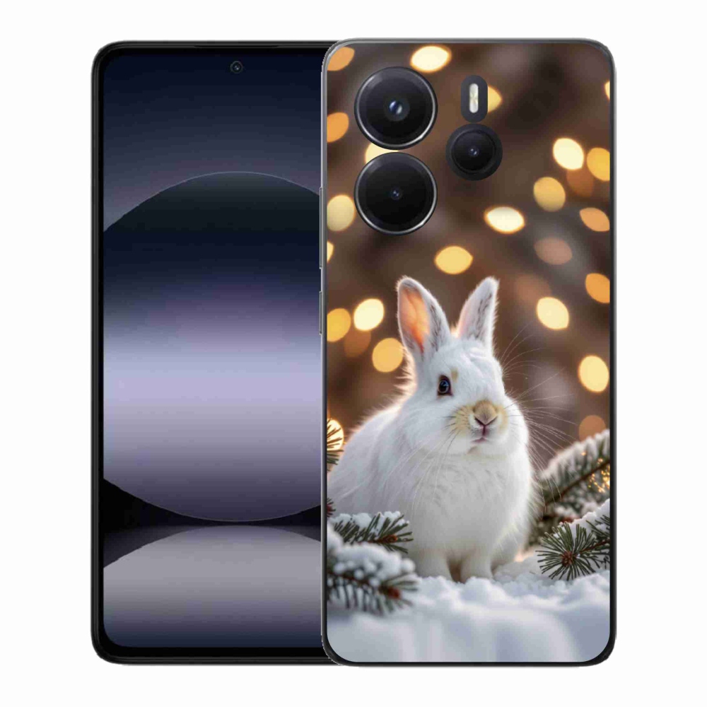 Gelový kryt mmCase na Xiaomi Redmi Note 14 - bílý zajíc
