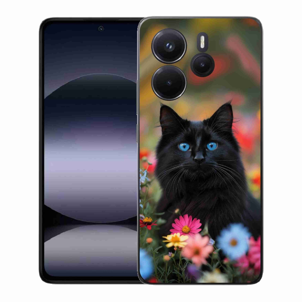 Gelový kryt mmCase na Xiaomi Redmi Note 14 - černé kotě 4