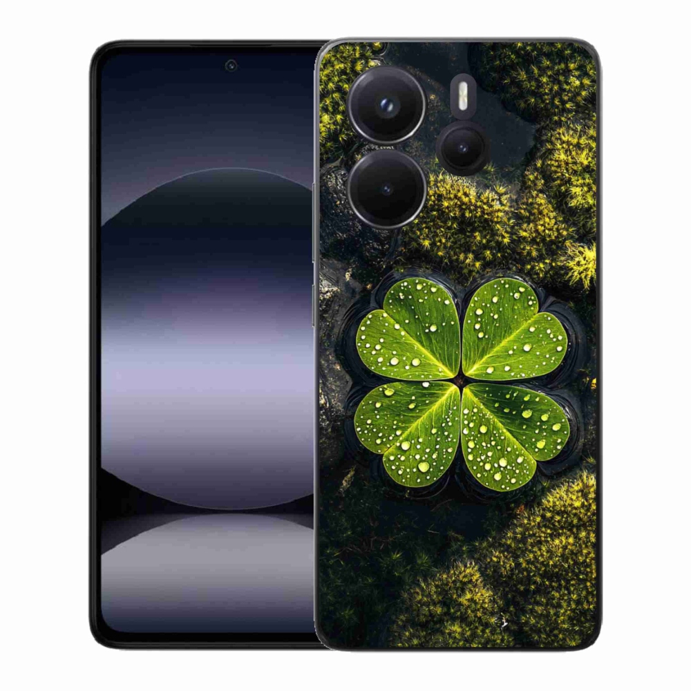 Gelový kryt mmCase na Xiaomi Redmi Note 14 - čtyřlístek