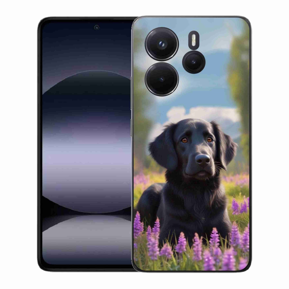 Gelový kryt mmCase na Xiaomi Redmi Note 14 - elegantní černý retrívr