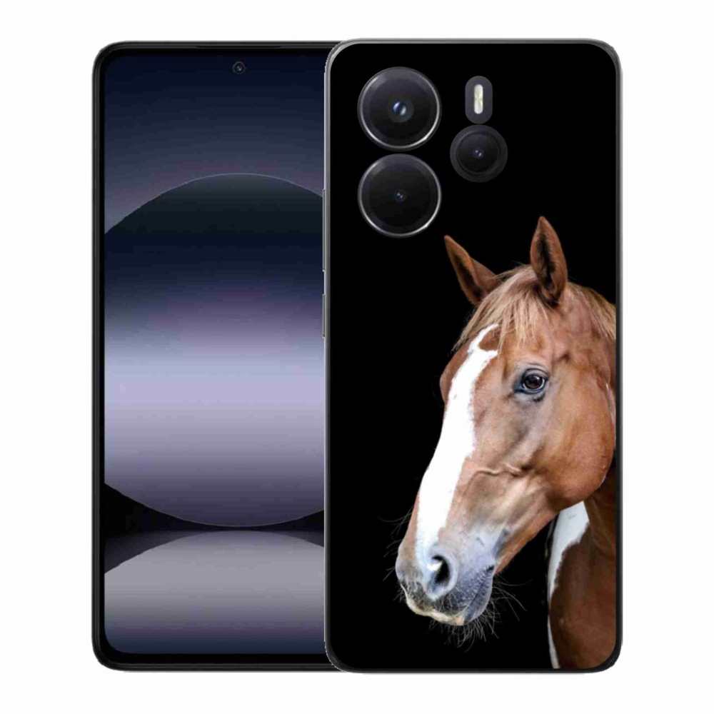 Gelový kryt mmCase na Xiaomi Redmi Note 14 - hnědý kůň 3